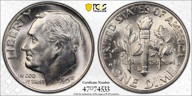 1953-D 10C D/Horiz D FS-501 MS66FB