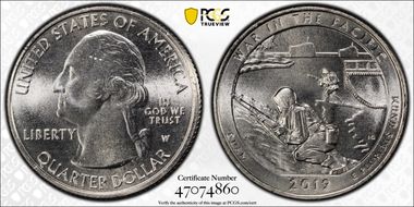 2019-W 25C War in the Pacific NP MS66