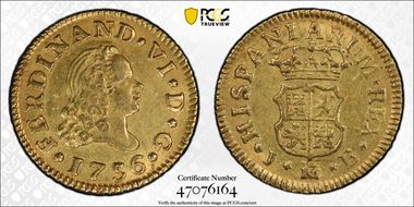 1756-M JB 1/2 Esc Calico-559  3rd Bust AU58