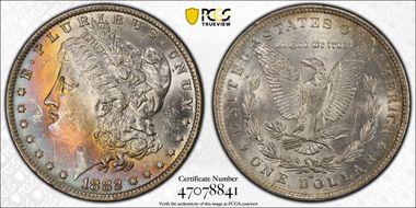 1882-O/S $1 Strong MS62