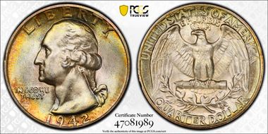 1942 25C MS65