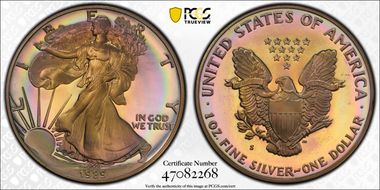 1989-S $1 Silver Eagle PR68DCAM