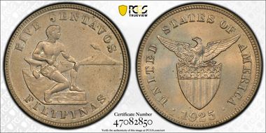 1925-M 5C Allen-4.12 MS63