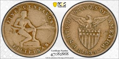 1934-M 5C Allen-5.04a RP 1 VF35