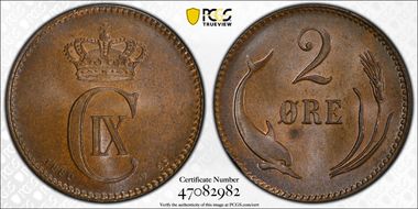 1880 CS 2 Øre MS64+ BN