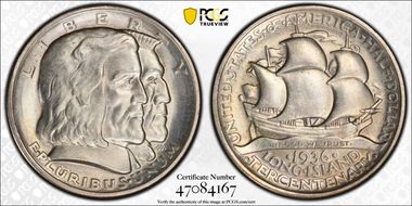 1936 50C Long Island MS64