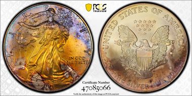 2001 $1 Silver Eagle MS67