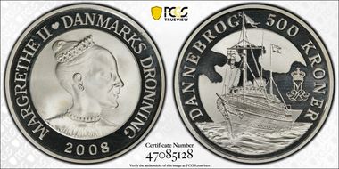 2008 200 Kr Dannebrog PR69DCAM