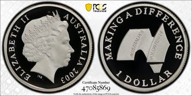 2003 $1 Volunteers Ag PR69DCAM