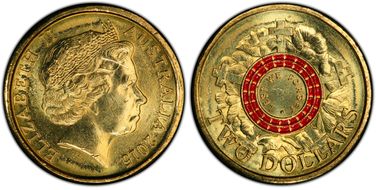 2015 $2 Lest We Forget Colorized MS64