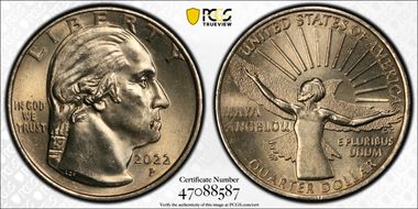 2022-P 25C Maya Angelou MS64