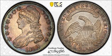 1832 50C Small Letters AU50