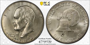 1976-S $1 Silver MS67