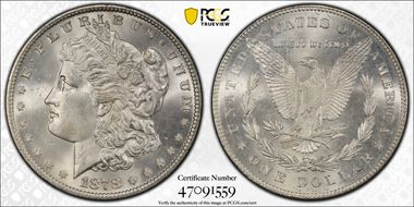 1878 7/8TF $1 Strong MS65