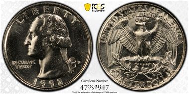 1992-P 25C MS64