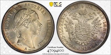 1853-A 20 Kr KM-2211  Ag N1