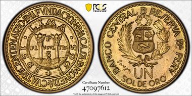 1965 Sol 400th Ann Lima Mint SP67