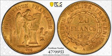 1897-A 20 Fr Gad-1063 F-533 MS62