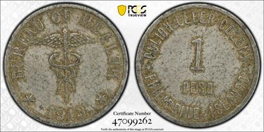 1913 Peso Thin Planchet VF30