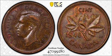 1948 1C A to Sm Denticle AU58BN