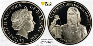 2020 £5 Florence Nightingale PR69DCAM