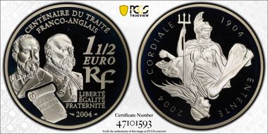 2004 € 1 1/2 Entente Cordiale PR68DCAM