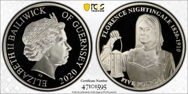2020 £5 Florence Nightingale PR69DCAM