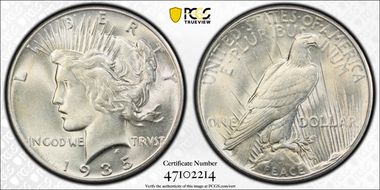 1935 $1 MS62