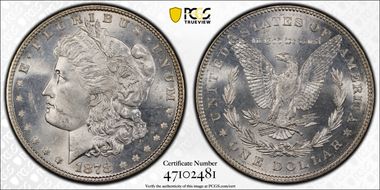 1878 7/8TF $1 Weak MS63
