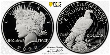 2023-S $1 Peace Dollar First Strike PR70DCAM