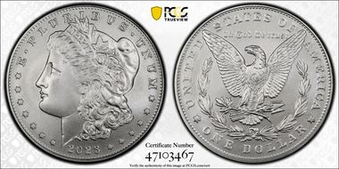 2023 $1 Morgan Dollar MS70
