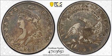 1807 50C Large Stars, 50/20 VF35