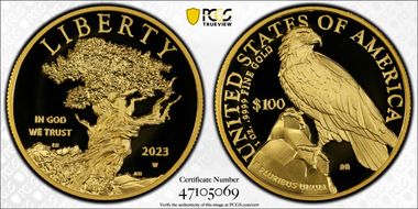 2023-W $100 American Liberty High Relief .9999 Fine First Strike PR70DCAM