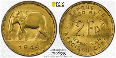 1946 2 Fr KM-28 MS64