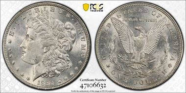 1884 $1 AU58