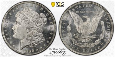 1886 $1 MS64