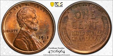 1915-S 1C MS63RB