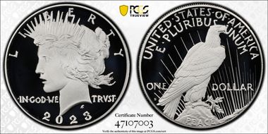 2023-S $1 Peace Dollar First Strike PR70DCAM