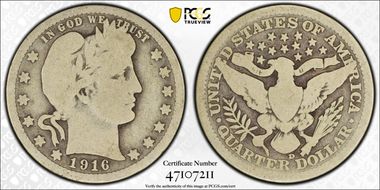 1916-D 25C G6