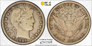 1906-O 50C VF25