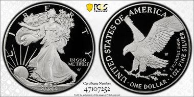 2023-W  $1 Silver Eagle First Strike PR70DCAM