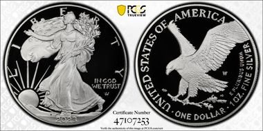 2023-W  $1 Silver Eagle First Strike PR69DCAM