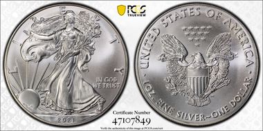 2021 $1 Silver Eagle - Type 1 MS68