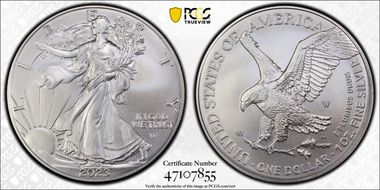 2023-W $1 Burnished Silver Eagle SP69