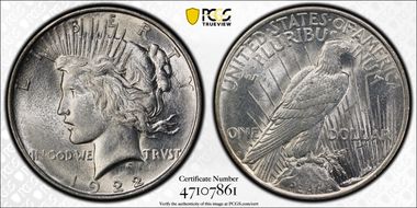 1922-D $1 MS62