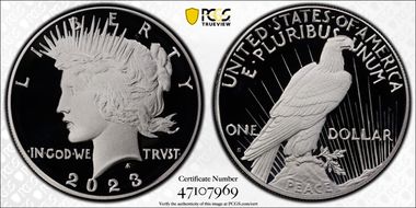 2023-S $1 Peace Dollar First Strike PR70DCAM