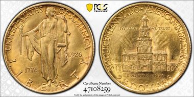 1926 $2.50 Sesquicentennial N1