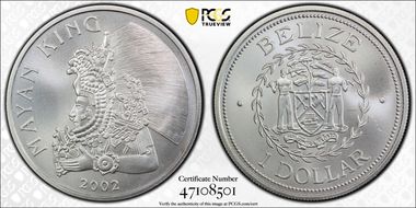 2002 $1 Mayan King KM-134 MS69