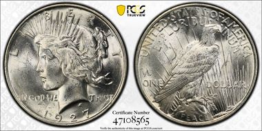 1927-D $1 MS62