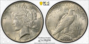 1927-S $1 MS62